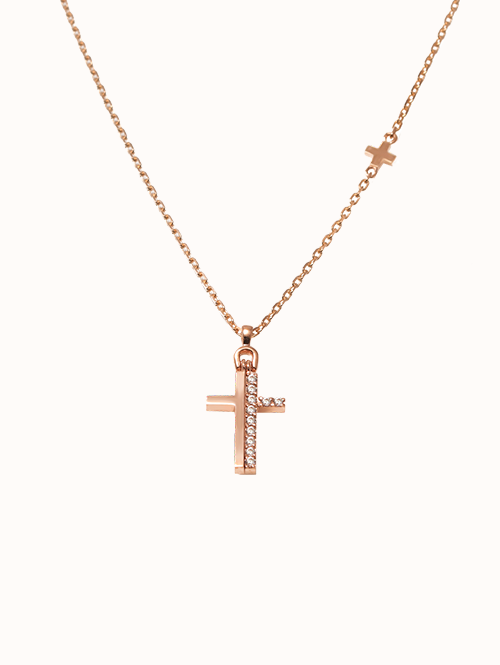 14K 18K 마리아 십자가 목걸이