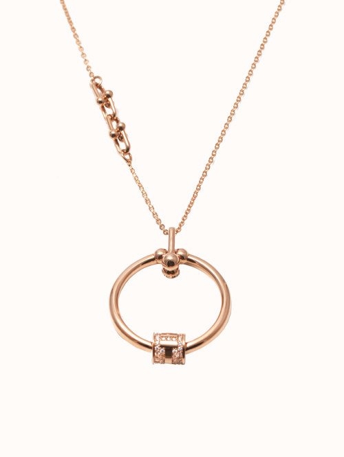 14K 18K 타네시 써클 원통 롱목걸이